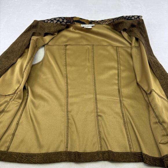 VTG 90s NANCY BOLEN City Girls Brown Faux Suede Western 2 pc. Set - Plus Size 18 - Picture 5 of 16